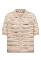 EOS_Structure stripe Polo Card female