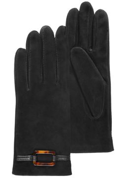 Gants cuir de chèvre velours Noir noir 6.5