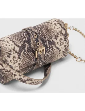 Bolso pequeño de mujer de piel efecto pitón multiposición - Maje - FashionsVida