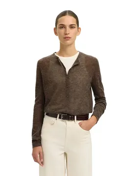 Cardigan Shirley Knit O-neck Chocolate Chip 2XL