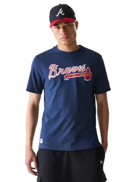 Maglietta A Maniche Corte Mlb Regular Atlanta Braves Dark Blue S - New era - FashionsVida