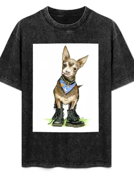 Chihuahua in Boots T-Shirt Comfortable Workout Short Sleeve Shirt - Aliexpress - FashionsVida