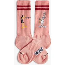Calcetín de mujer atlético Looney Tunes Dyffy y Bugs
