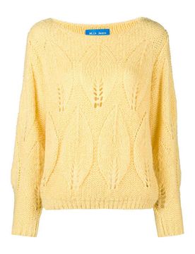 Maglione con foglie di pizzo