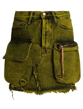 Jeansrock Damen Limettengrün 1,2,3 Damen