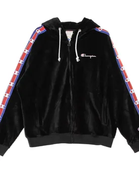Felpa Cappuccio Zip Donna Hooded Full Zip Sweatshirt Black - Champion - FashionsVida