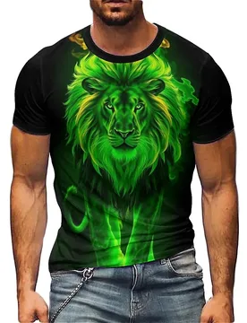 New Men's All-Season Tie-Dye 3D Printed Short-Sleeve T-Shirt - Party Wear - Aliexpress - FashionsVida