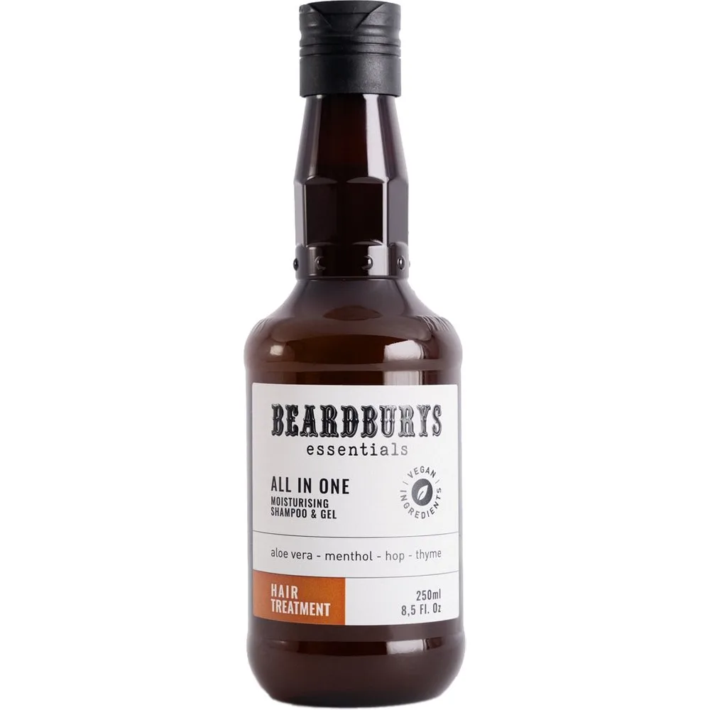Gel de ducha, champú y acondicionador Alll in One 250ml - BEARDBURYS ESSENTIALS - FashionsVida