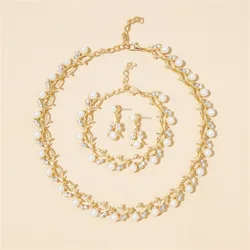Set De Joyas De Imitación De Perla Decorativas De 4 Piezas