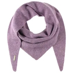 Triangular Scarf with Sequins by - purple - Damen - Size: One Size