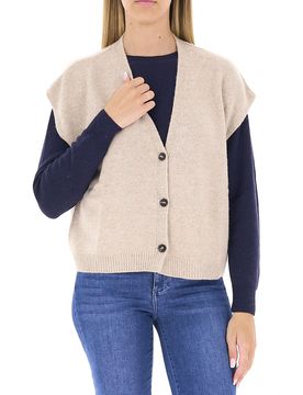 KOCCA Gilet scollo a V BEIGE L