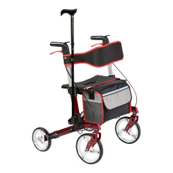Rollator "faltbar" mit Einkaufstasche rot