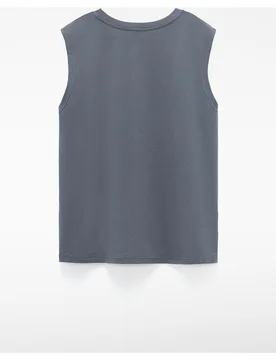 Camiseta de mujer de sisas en pyratex® algodón español - Adolfo Dominguez - FashionsVida