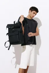 Rubberised Backpack (Size: )