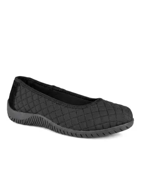 Women's Wide Fit Quilted Upper Comfort Pumps in Black Size: 7 - Black - Size: 7 - Pavers - FashionsVida