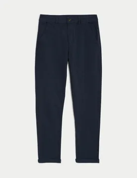 Cotton Rich Chinos (6-16 Yrs) Navy male - M&S - FashionsVida