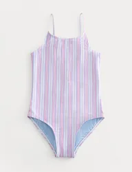Striped Swimsuit (8-16 Yrs) Soft Magenta female