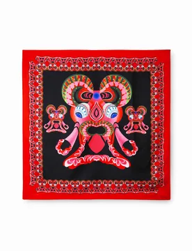 Foulard carré M. Christian Lacroix RED U female - Desigual - FashionsVida