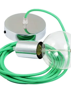Cables Suspension Luminaire Rm18 50 Cm Green Lime / Chrome Plated One Size - Creative - FashionsVida