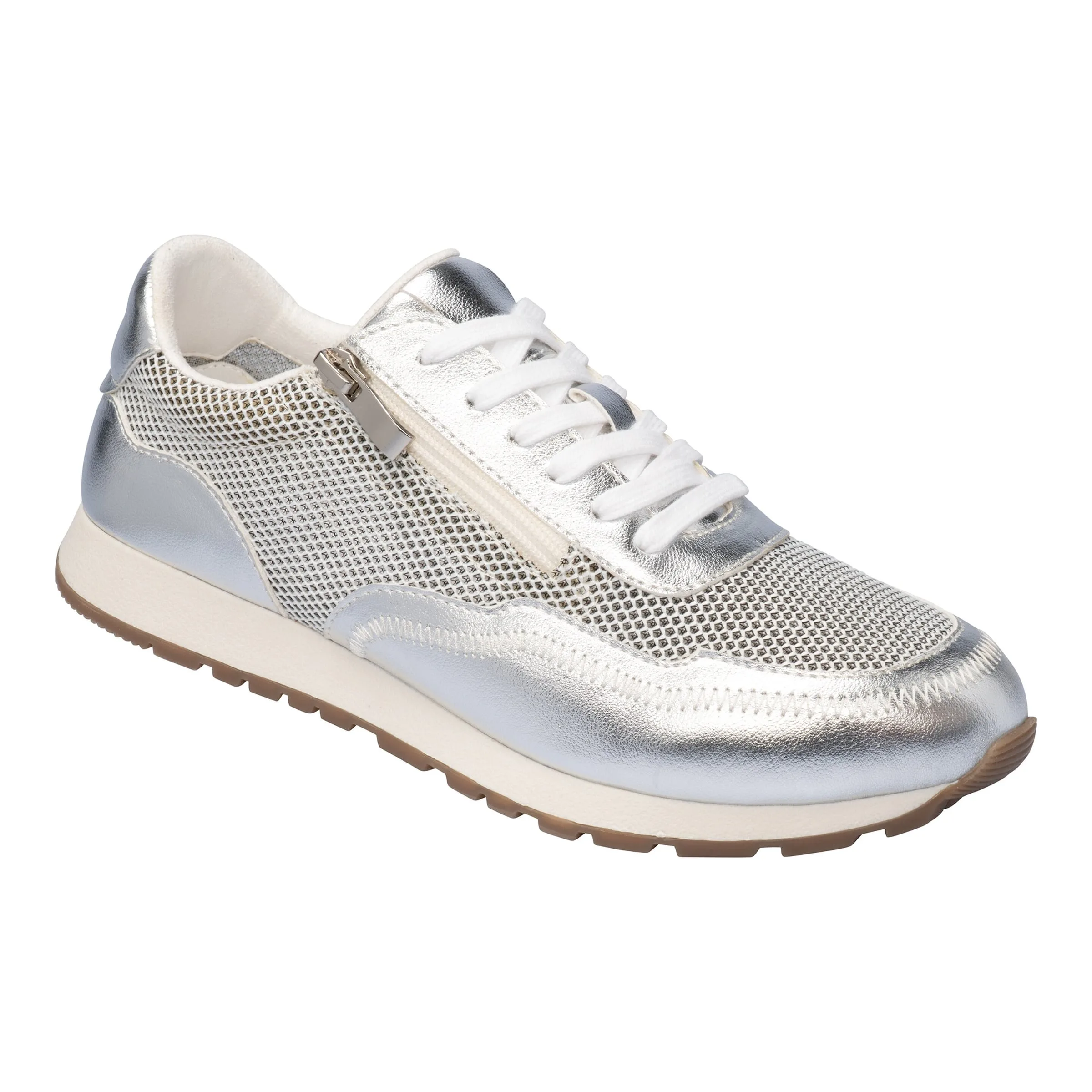 Komfort-Meshsneaker H-Weite „Martina“ silber 37 Damen - wonderwalk - FashionsVida