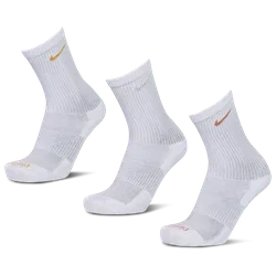 Everyday Cushioned Crew 3 Pack Unisex Socks - White - Size - White - Size: 8 - 11