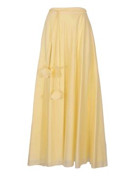 Gonna Lunga In Chiffon Con Cinturino