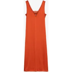 Zadig & Voltaire - Vestido midi satinado lencero con encaje