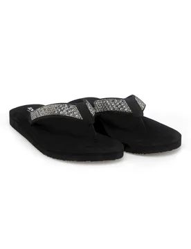 Womens Beaded Wedge Flip Flop - - Size: 5 - totes - FashionsVida