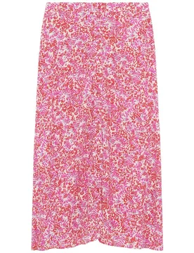 Falda larga con bolsillos y estampado floral - Caroll - FashionsVida