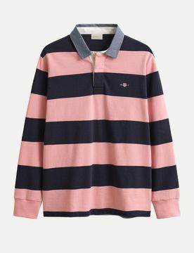 Heavy Rugger Shirt mit Streifen Mehrfarbig XL