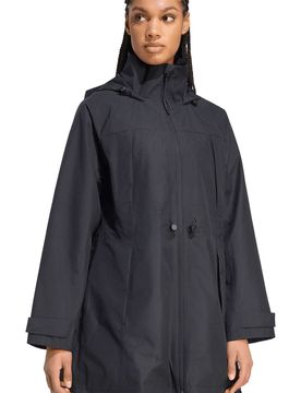 City rain chaquetas mujer Negro (L)