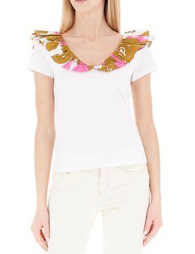 T-shirt con volants BIANCO XS