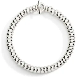 Pulsera Rondelle versión bold en plata