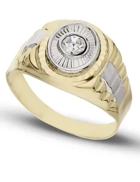 Anello Uomo Oro Bianco Giallo GL101629