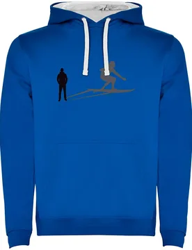 Sweat à Capuche Shadow Surf Two-colour Royal Blue / White S - Kruskis - FashionsVida