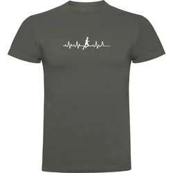 Runner Heartbeat Short Sleeve T-shirt Dark Army Green M Men