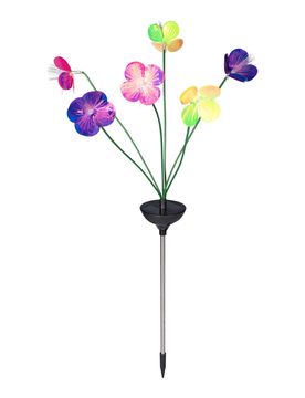 Solar-LED-Gartenstecker "Blume Solithia" mehrfarbig