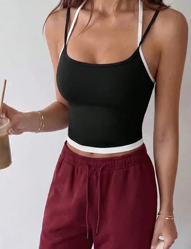 Top deportivo sin mangas con gráfico de eslogan - Shein - FashionsVida