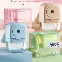 Piezas Sacapuntas manual a manivela, sin batería, cuatro opciones de color, punta de lápiz ajustable en 5 niveles, material ABS, adecuado para estud