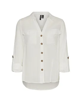 Blusa de manga larga VMBUMPY blanco S - Vero moda - FashionsVida