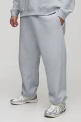 Herren Plus Basic Oversized Jogginghose Grey Marl Größe 2XL