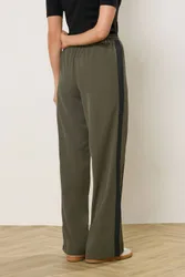 Tall Side Stripe Trousers - Dark Green - Size: 20L
