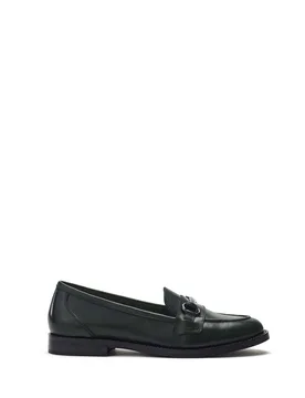 Elarra' Leather Loafers - Green - Size: 5 - Moda in Pelle - FashionsVida