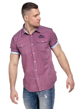 Chemise à Manches Courtes Berny Red / Blue / White 3XL - Lonsdale - FashionsVida