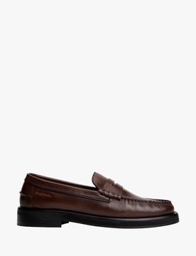 Mocassins bout rond en cuir