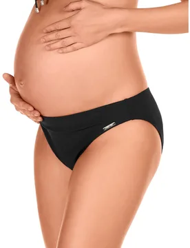 Braga de bikini premamá talle bajo y estampado con textura en color - Dolores Cortés - FashionsVida