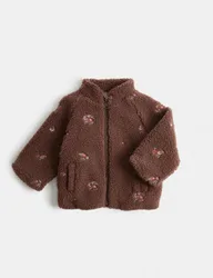 Borg Floral Jacket (0-5 Yrs) Brown Mix Female