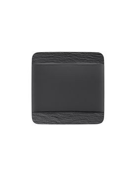 Plato llano cuadrado Manufacture Rock 28x28cm negro