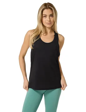 T-shirt Sans Manches Loose Fit Jet Black M - super.natural - FashionsVida
