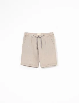 Bermuda espiga de hombre lino algodón slim fit - PuroEgo - FashionsVida